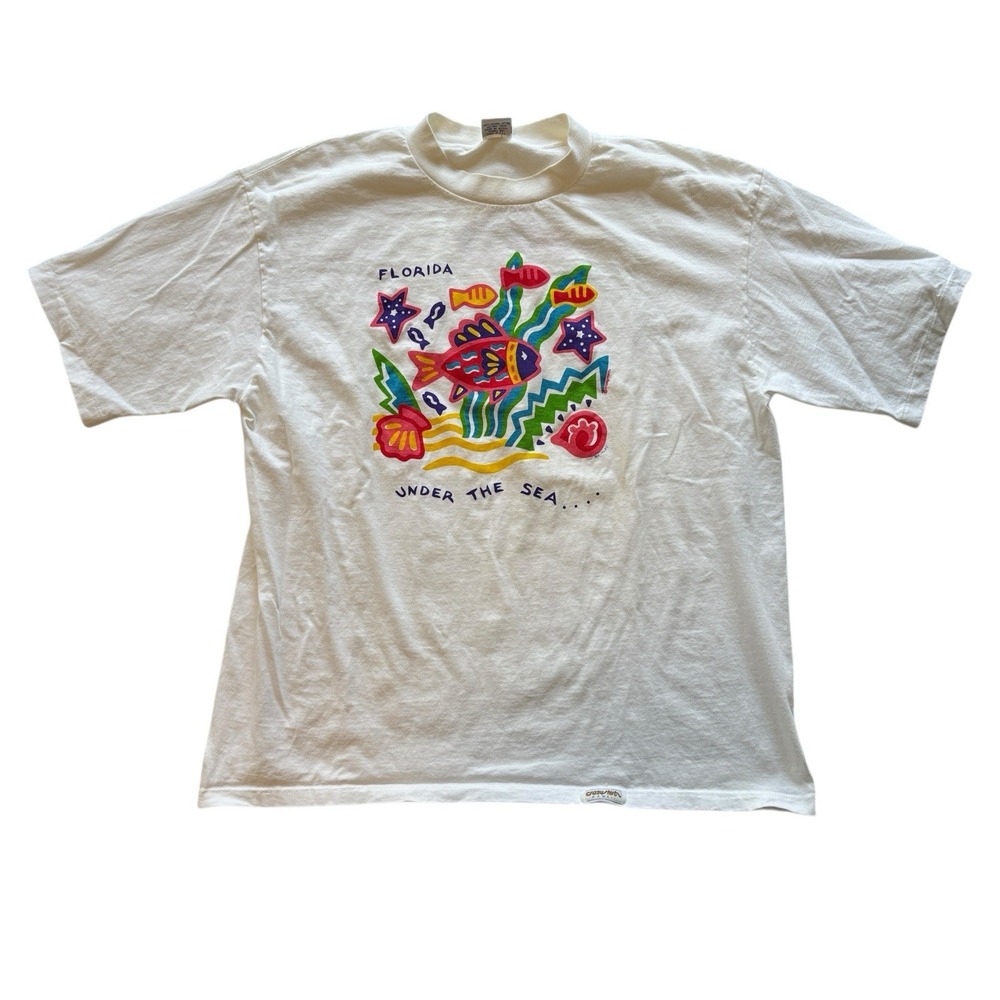 Vintage Florida Under The Sea Souvenir Tshirt Size Large